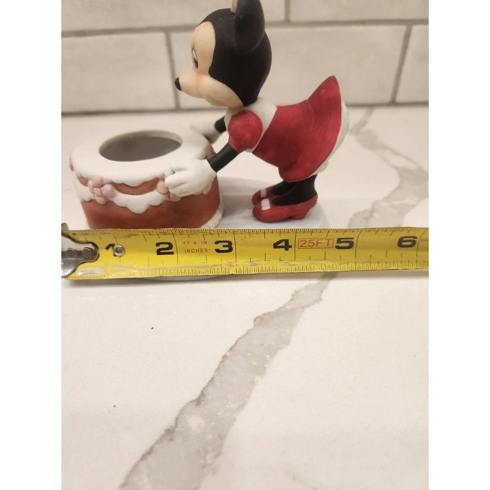 Disney GiftWare Minnie Mouse Birthday Cake Votive Candle Holder Figurine Ceramic